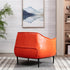Kadar Leather Barrel Chair-Orange Modern Leather Chair | Accent Chairs | Kinwell Furniture | Barrel Chairs